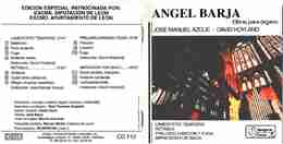 CD cover, front and back. Angel Barja -obras para orgaano (works for organ). David Hoyland, organ.