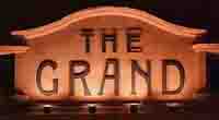 the Grand sign on outside of building.